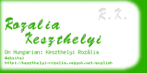 rozalia keszthelyi business card