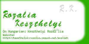 rozalia keszthelyi business card